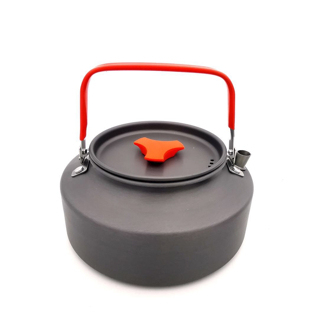 K & EIN draussen 1,6 LCoffee Teekanne Camping Wasserkocher Wandern Picknick BBQ Wasserkocher Wasser Topf Aluminium Bequem zu bedienen: Orange ohne Kasten