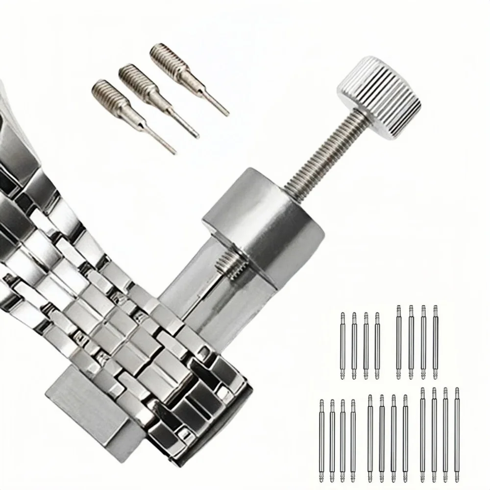 Horlogereparatieset Horloge Link Band Slit Strap Armband Chain Pin Remover Adjuster Tool Kit voor professionele horlogemakersgereedschappen: Default Title