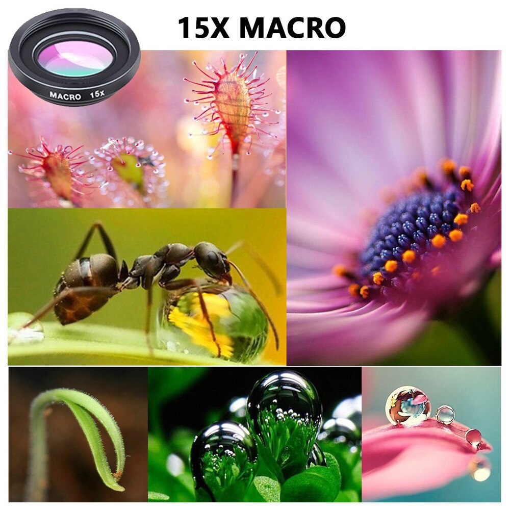APEXEL-Kit adaptador de lente de teléfono móvil, lente Macro telescópica de ojo de pez, gran angular, para Iphone, Huawei, accesorios de teléfono móvil 10 en 1