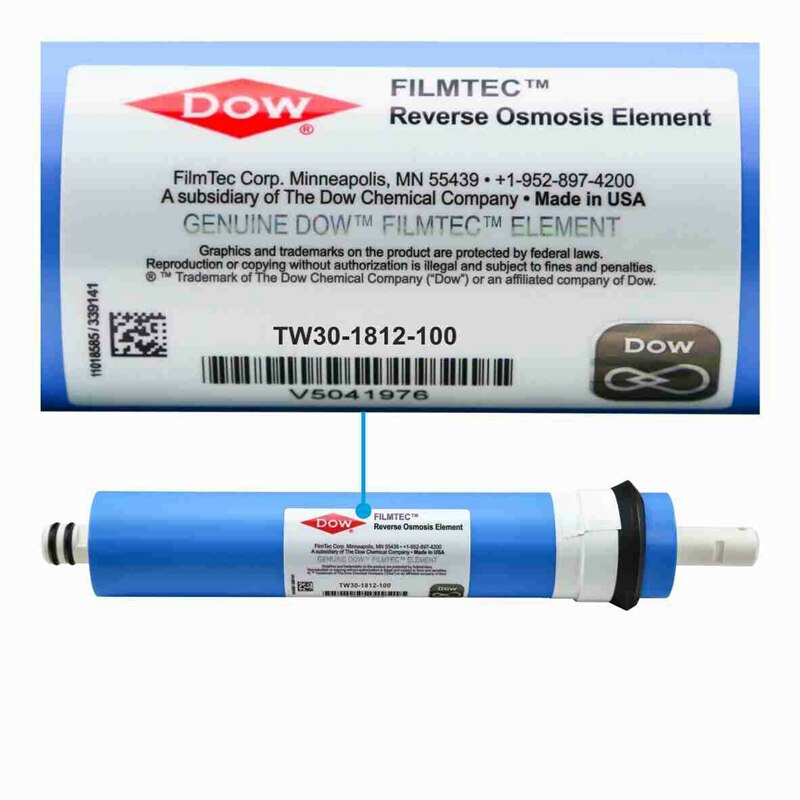 DOW Filmtec Reverse Osmosis Membrane 50GPD For Water Purification ...