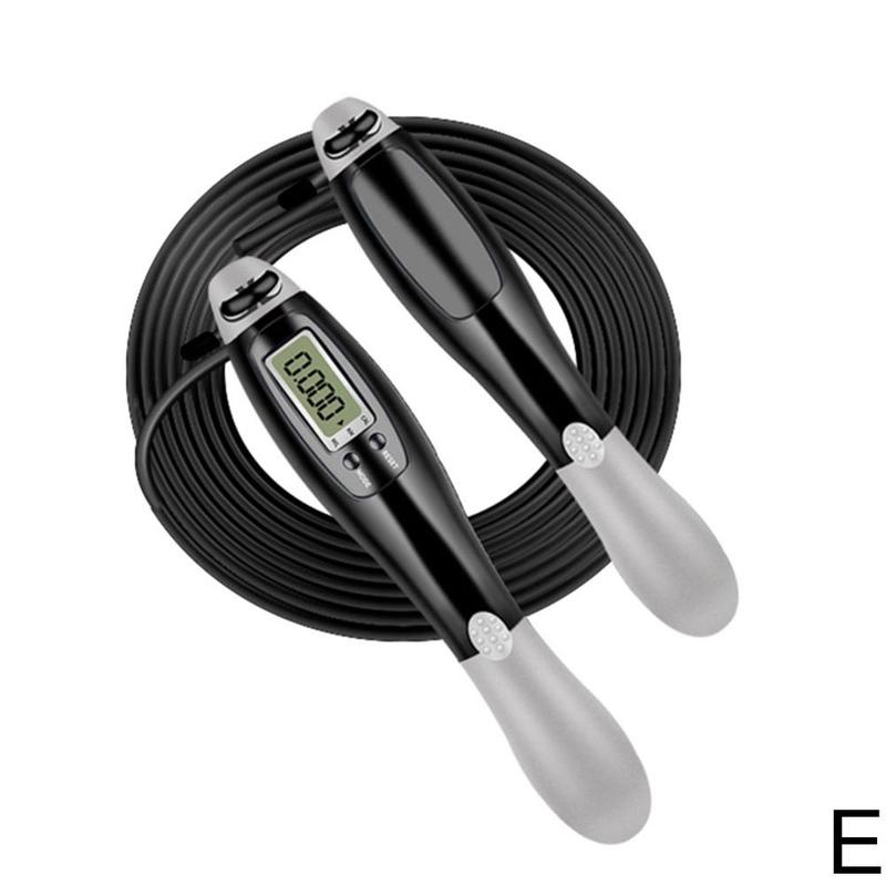 Cuerda de saltar electrónica inalámbrica para Fitness, comba inteligente con pantalla LCD, contador de velocidad: E-Corded