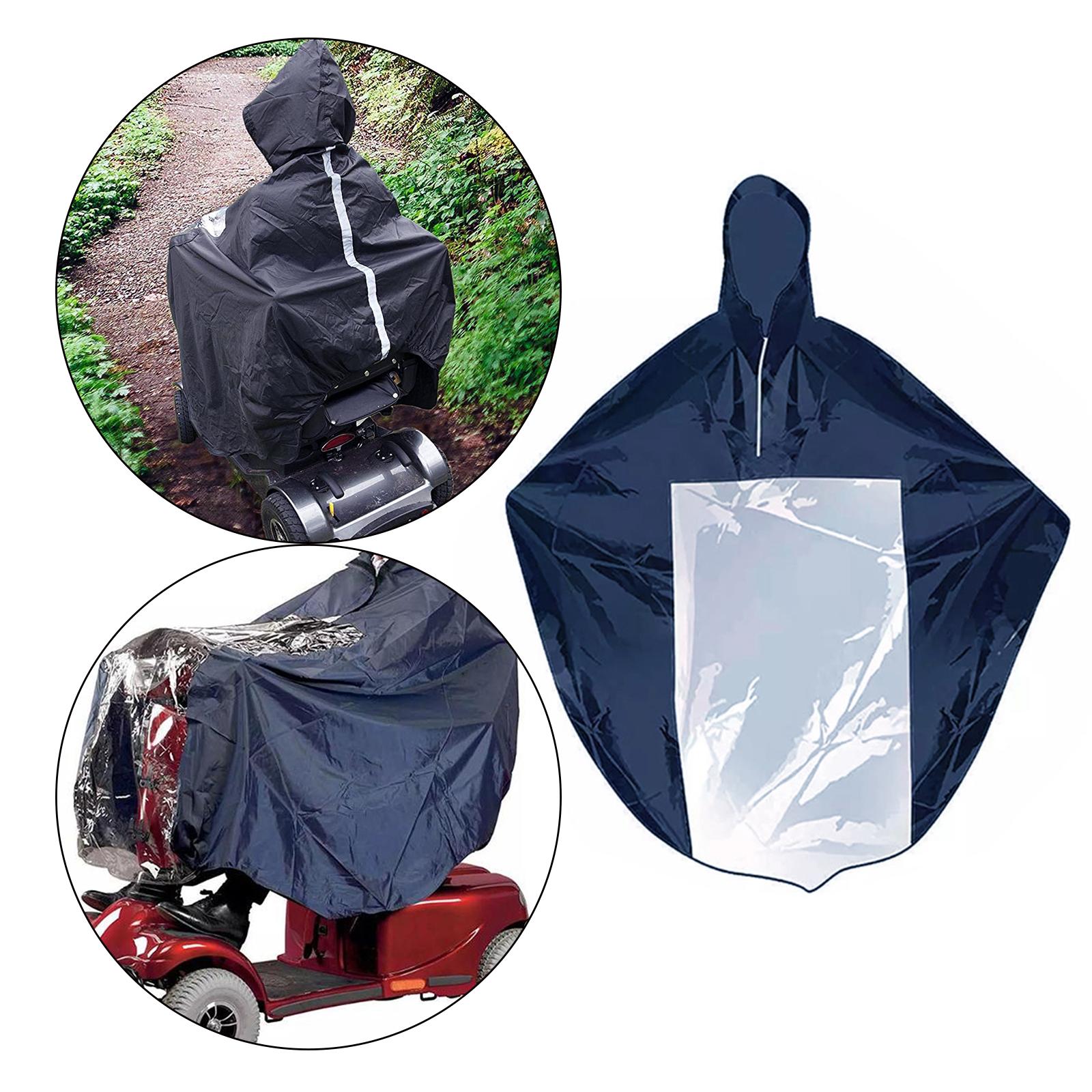 Raincoat for Mobility Scooter Rain Coat with Hood Cape Poncho for Electric Bike Motorcycle