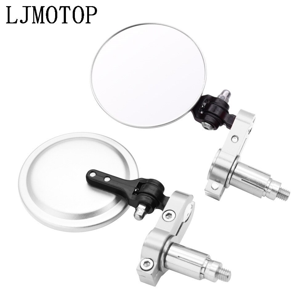 Universal Motorcycle Mirrors 3 Inch Round Folding Bar End Side Mirror for KTM 300XC 350SX-F 350XC-F 350XCF-W 350EXC-F 400XC-W