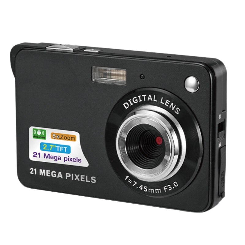 Digitalt kamera 21- megapiksler hd-kamera 720p foto og video en maskin hjemmekamera 2.7- tommers tft lcd-skjerm: Default Title