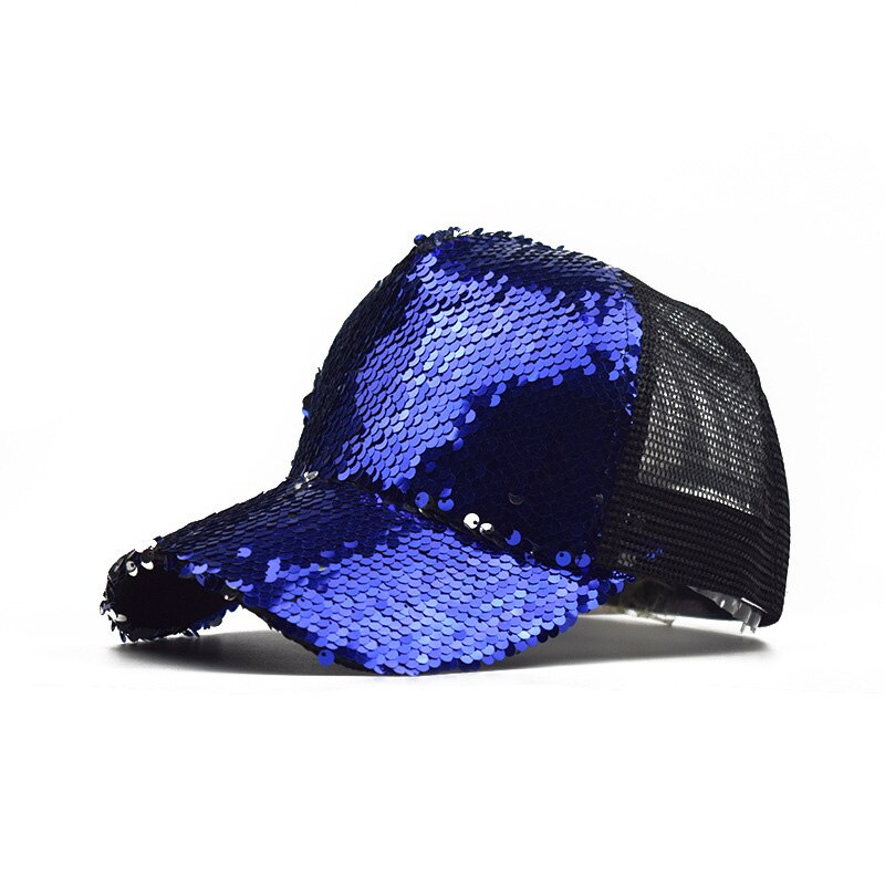 Sparkly Sequin Mesh Baseball Cap - Adjustable Trucker Hat For Women & Men - View #12