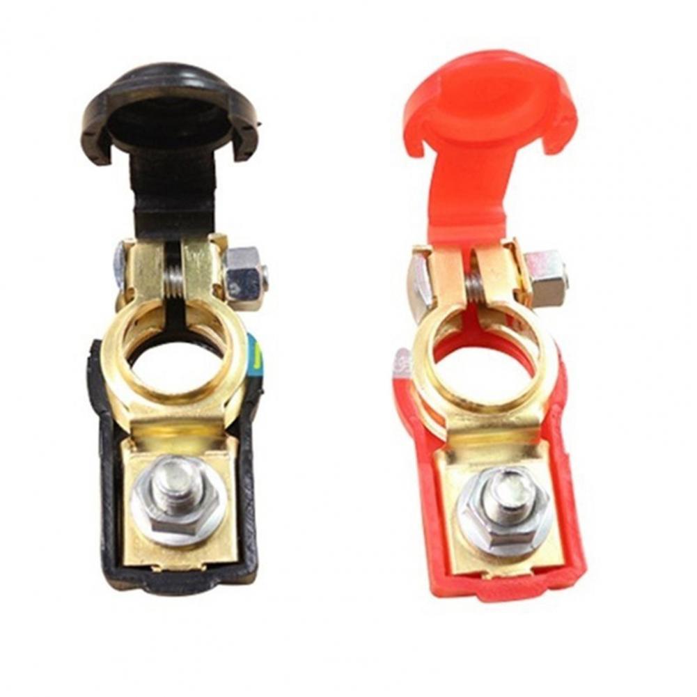 2Pcs Terminal Clamp Easy to Install Long Service Life Metal Terminal Clamp Car Battery Terminal Clamps Fit Most Car Van battery
