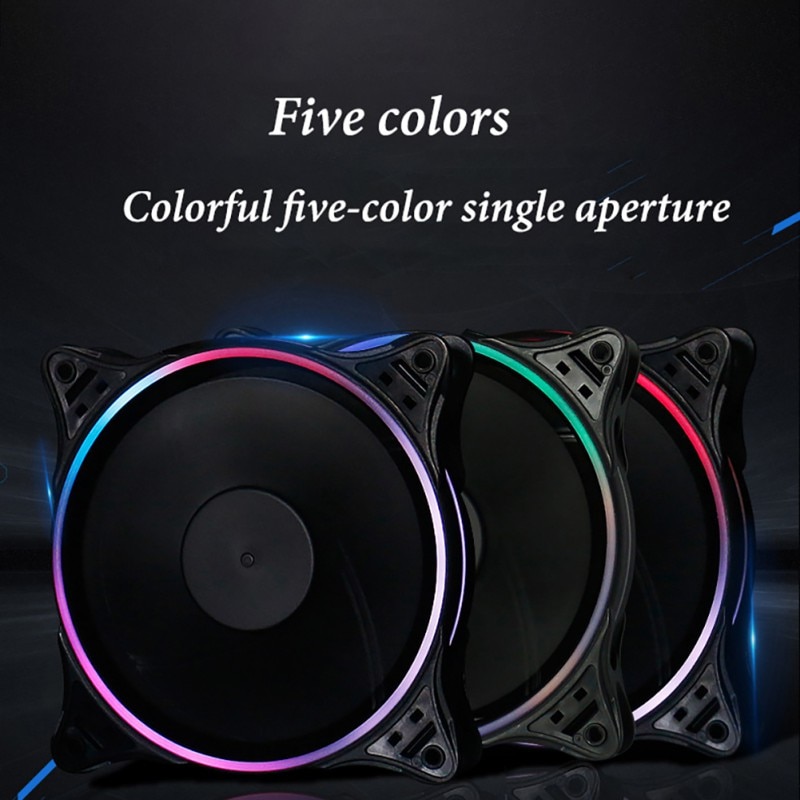 Aigo DR12 Computer Case PC Cooling Fan RGB Adjust LED 120mm Quiet IR Remote computer Cooler Cooling RGB Case Fan CPU
