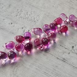 Glass Loose Beads shape Glass Czech Beads Light purple AB Rainbow Color 4mm x 6mm 20 PCs: 8