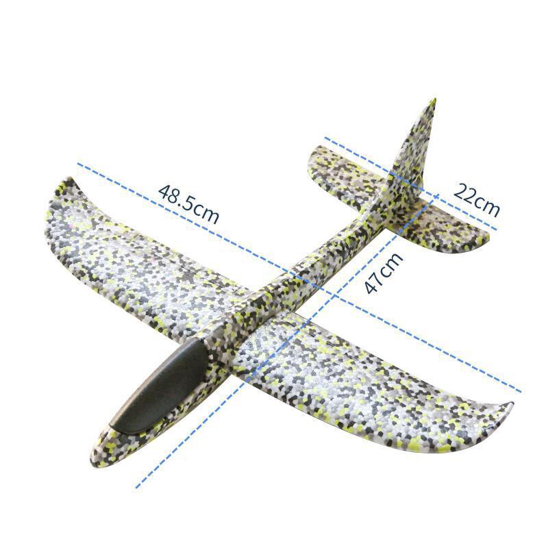 48 CM DIY Hand Throw Airplane EPP Foam Launch fly Glider Planes Model Aircraft Outdoor Fun Toys for Children Plane Toys Game: camouflage