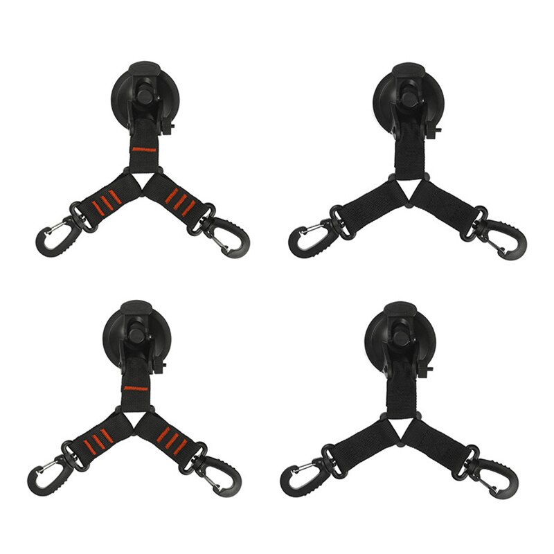 4 PCS Heavy Duty Suction Cup Anchor With 360°Rotating Hook, Car Side Awning Suction Cup