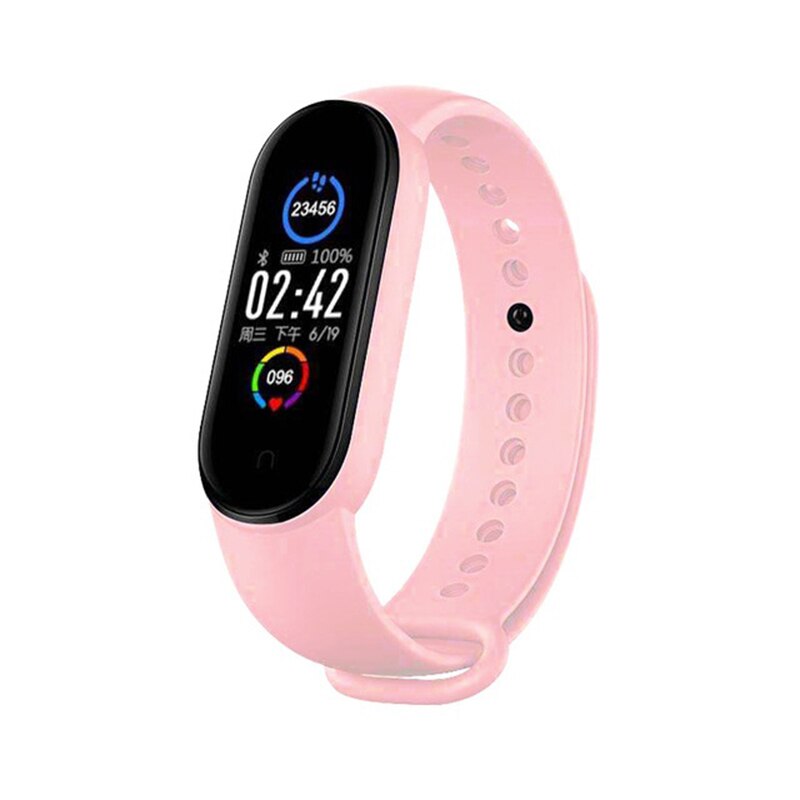 M5 Smart Armband Bluetooth Hartslagmeter Sport Fitness Tracker Waterdicht Vrouwen Mannen Horloge Slimme Band: Pink Lefun