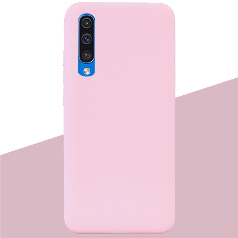 Für Samsung Galaxy A50 Fall Silikon Transparent Zurück Abdeckung Telefon Fall Für Samsung A50 A505 A505F SM-A505F EINE 50 Weichen TPU Fall: 11 Light Pink