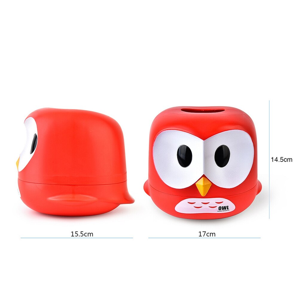 Home Kitchen Cute Cartoon Owl Plastic removable Tissue Box Napkin roll paper Holder Case Simple Storage Box Accessories 1piece
