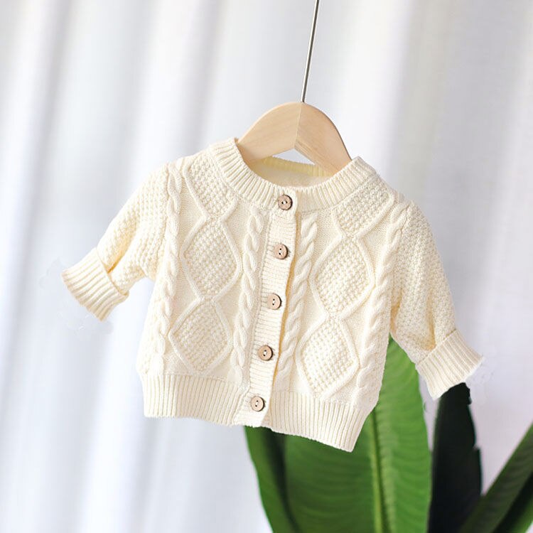 Baby drenge og piger cardigan 0-5 år efterår og vinter online berømthed klassisk diamant plaid twist fletning baby børnetøj
