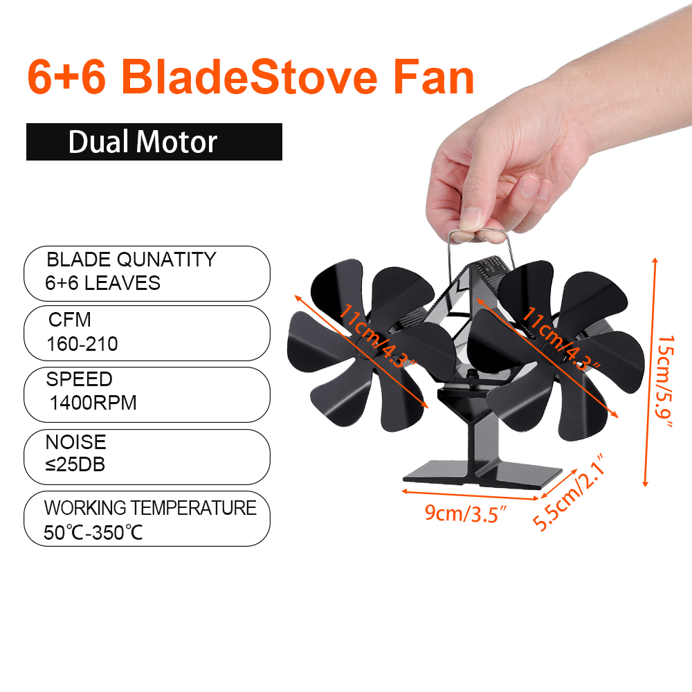 Kaminventilator Ohne Strom Valiant Premium 4 Herdlüfter - Wärmebetrieben Für Holzbrenner Und Öfen Valiant 4 Blade Stove Fan