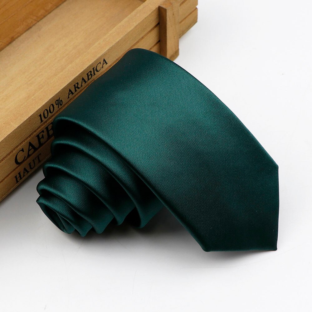 Cravate slim classique pour hommes, couleur unie, rouge, noir, bleu, pour bureau, fête de mariage: 11