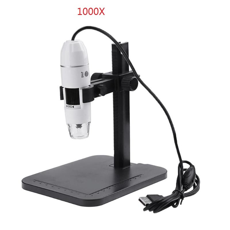 USB Digital 1000X 800X Microscope 8 LED 2MP Electronic Microscope Endoscope Zoom Camera Magnifier Lift Stand Tool