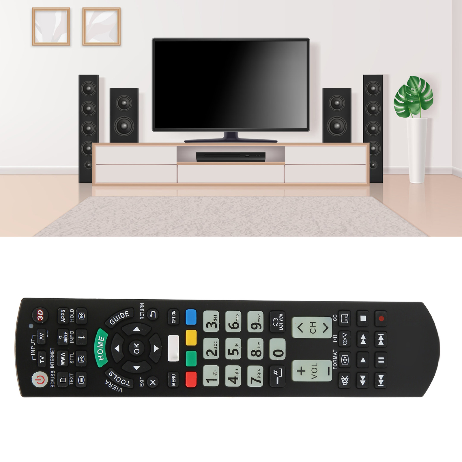 Control remoto de TV Control remoto de TV Botones suaves ligeros ergonómicos Reemplazo de control remoto de TV Control remoto