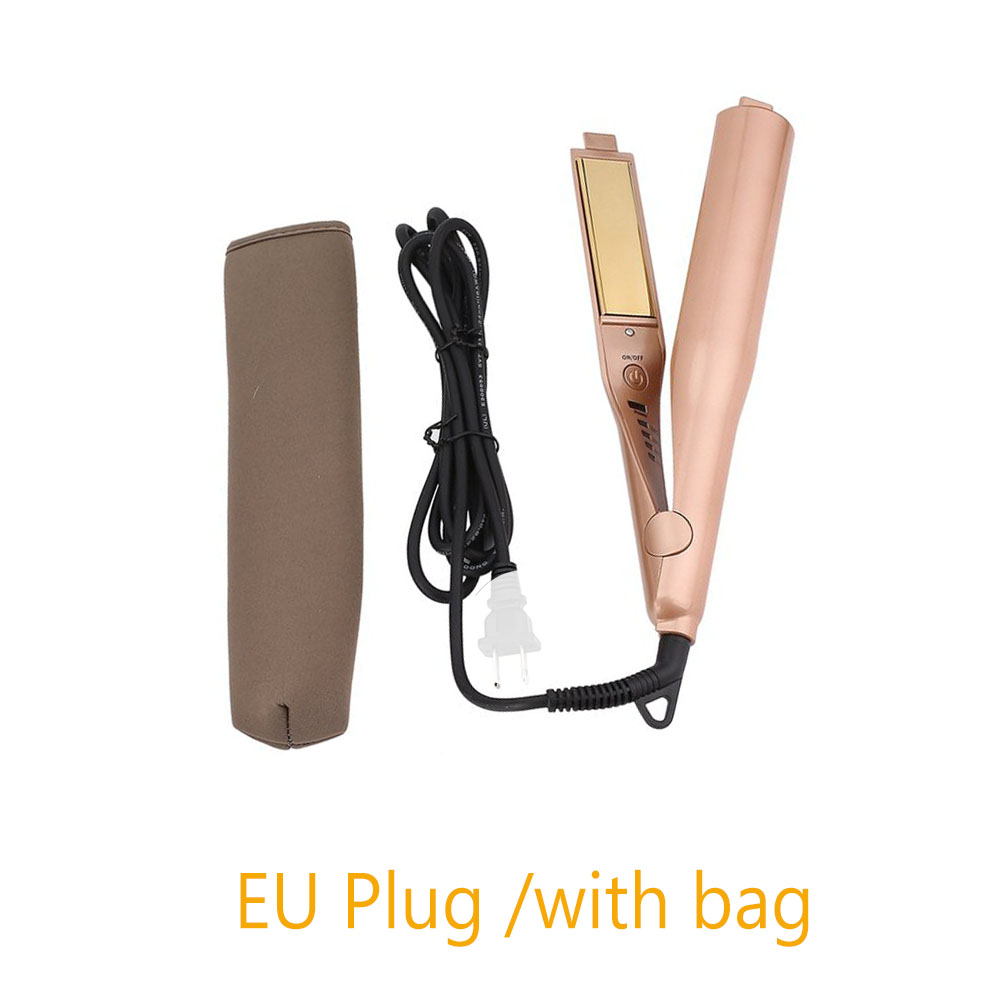 Hair Curler Gold 2 in 1 Straightening Iron Hair Curler Curling Iron Salon Hair Curling