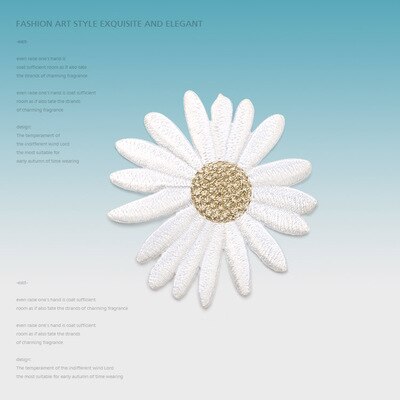 Middelgrote bloemenpatch badge patches geborduurde applicatie naaien strijkapplicatie kleding kledingstuk roos kleding accessoires: Type p