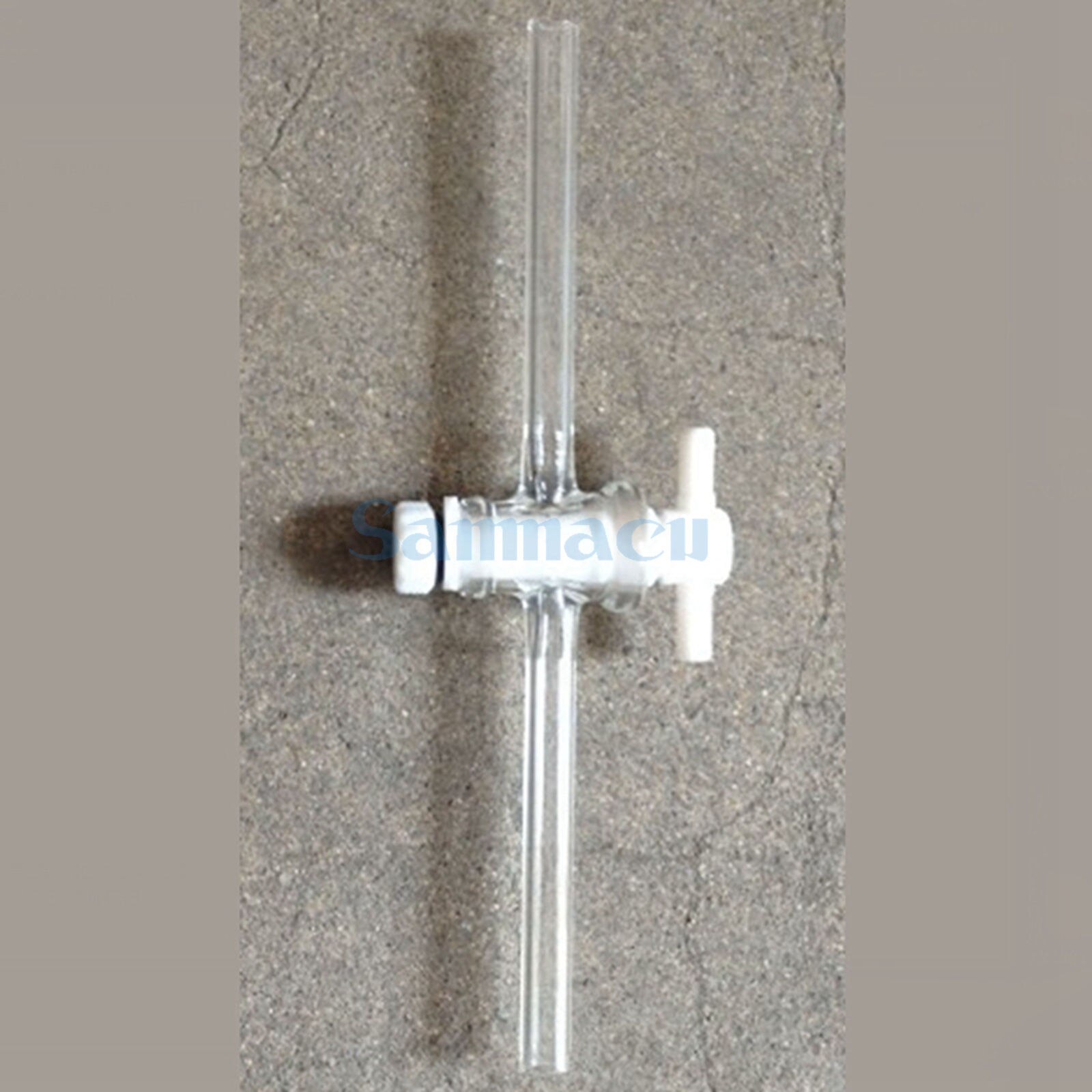 2/3/5mm Bore High Vacuum PTFE Stopcock Straight Hollow Plug Laboratory Glassware