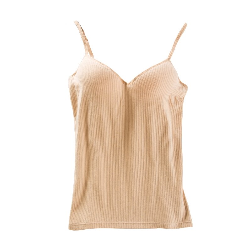 Women Padded Bras Vest Adjustable Strap Camis Vest Ladies Tank Tops: F / L