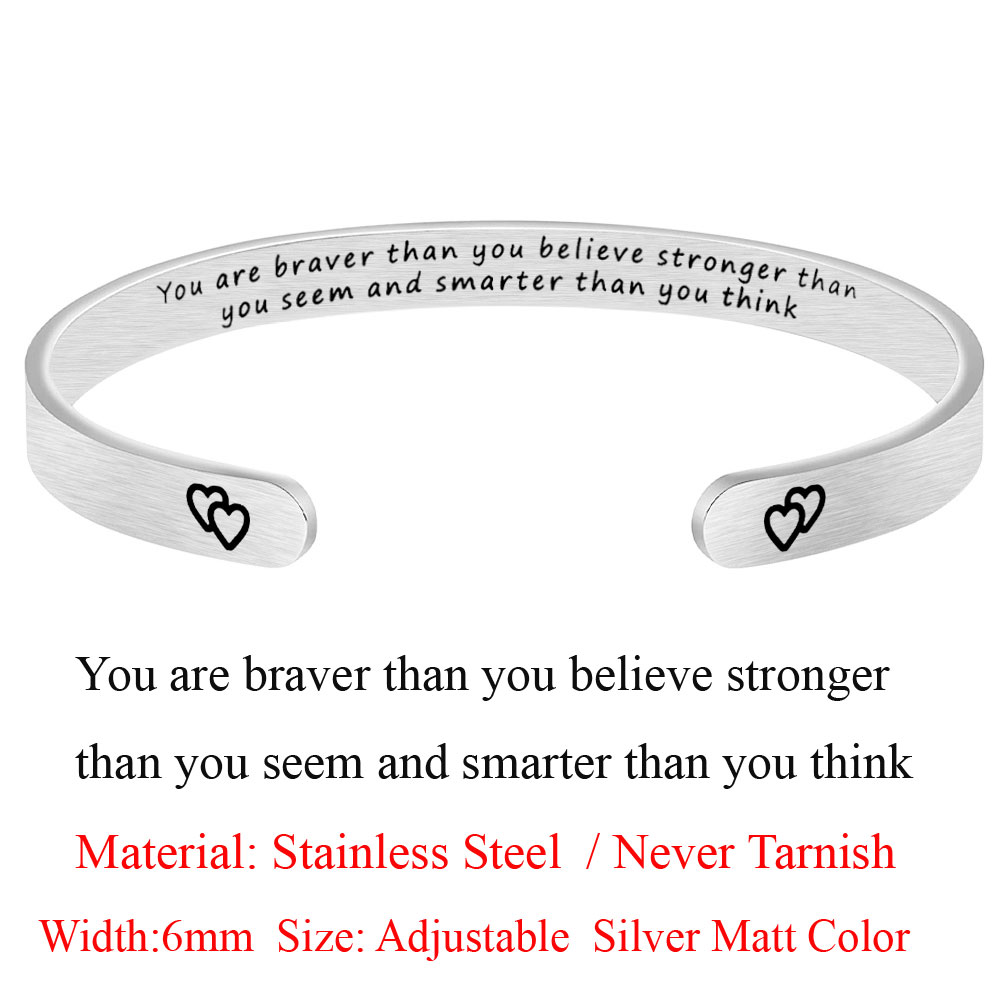 You're A Dadass Stainless Steel Inspirational Cuff Bangle for Women Jewelry Bracelet: LS009