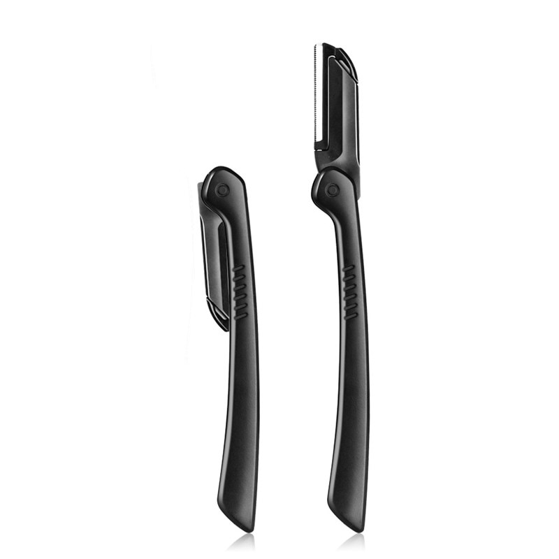 1 ud. Cortadora de cejas portátil cortador de pelo Facial dar forma ceja cuchillo de afeitar hoja de acero inoxidable herramienta de maquillaje removedor de cejas
