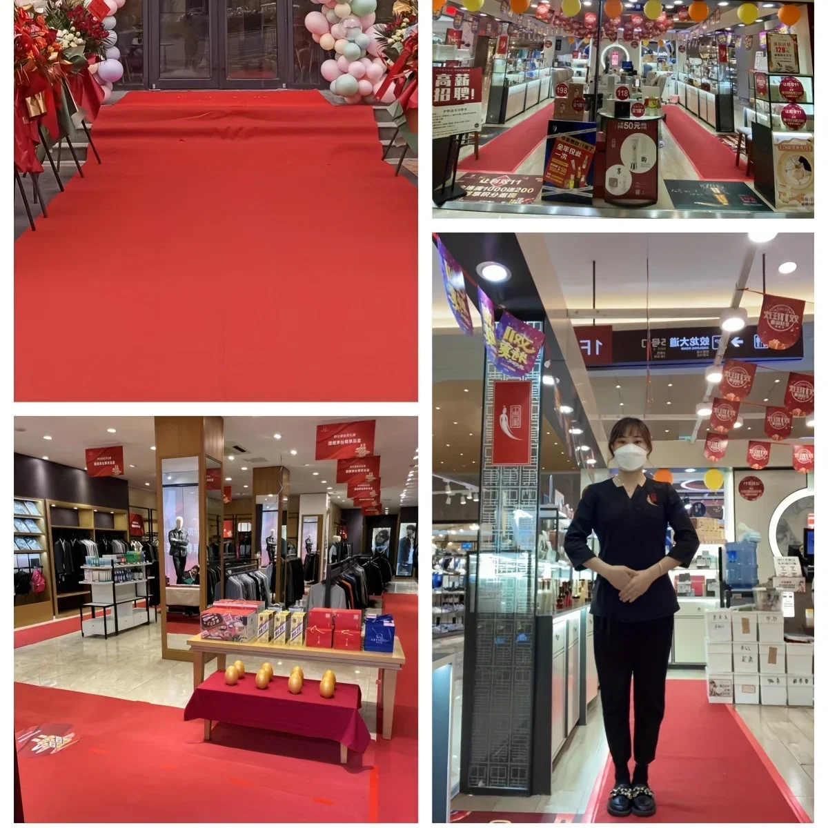 Red Carpet Ceremony Party Stage Rugs Wedding Carpet Wedding Aisle Runner Carpet Anti-slip Wedding White Carpet Wedding