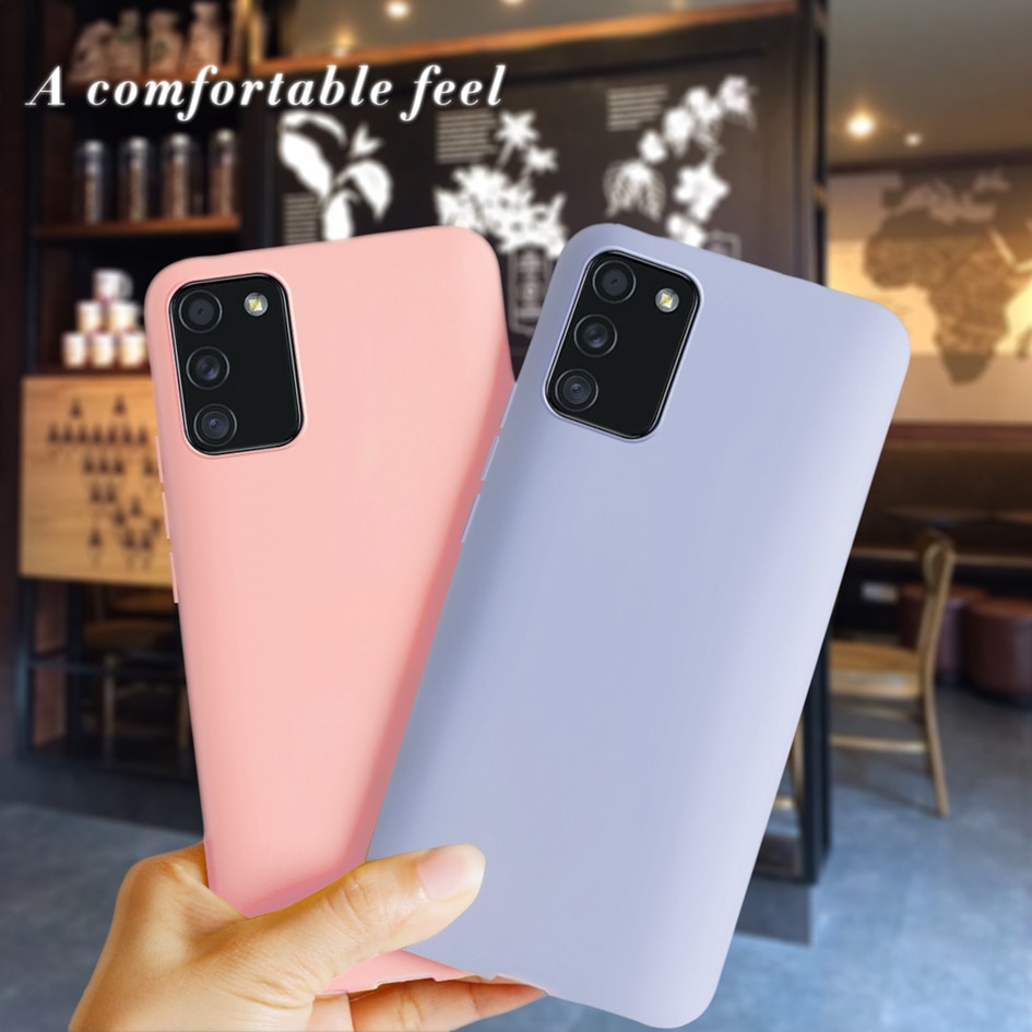 Liquid Silicone Case For Samsung A02s Case Cute Candy Color Soft TPU Back Cover For Samsung Galaxy A02S SM-A025F A 02S Phone Bag
