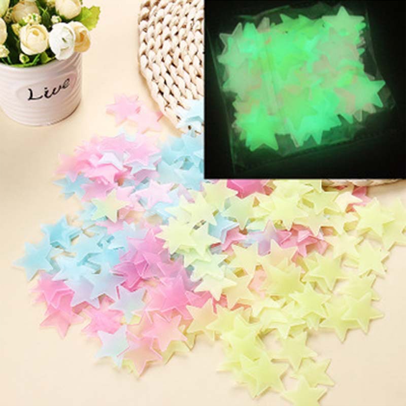 Ezigoo Glow in The Dark Stickers Decoratieset-292 stuks Muurstickers