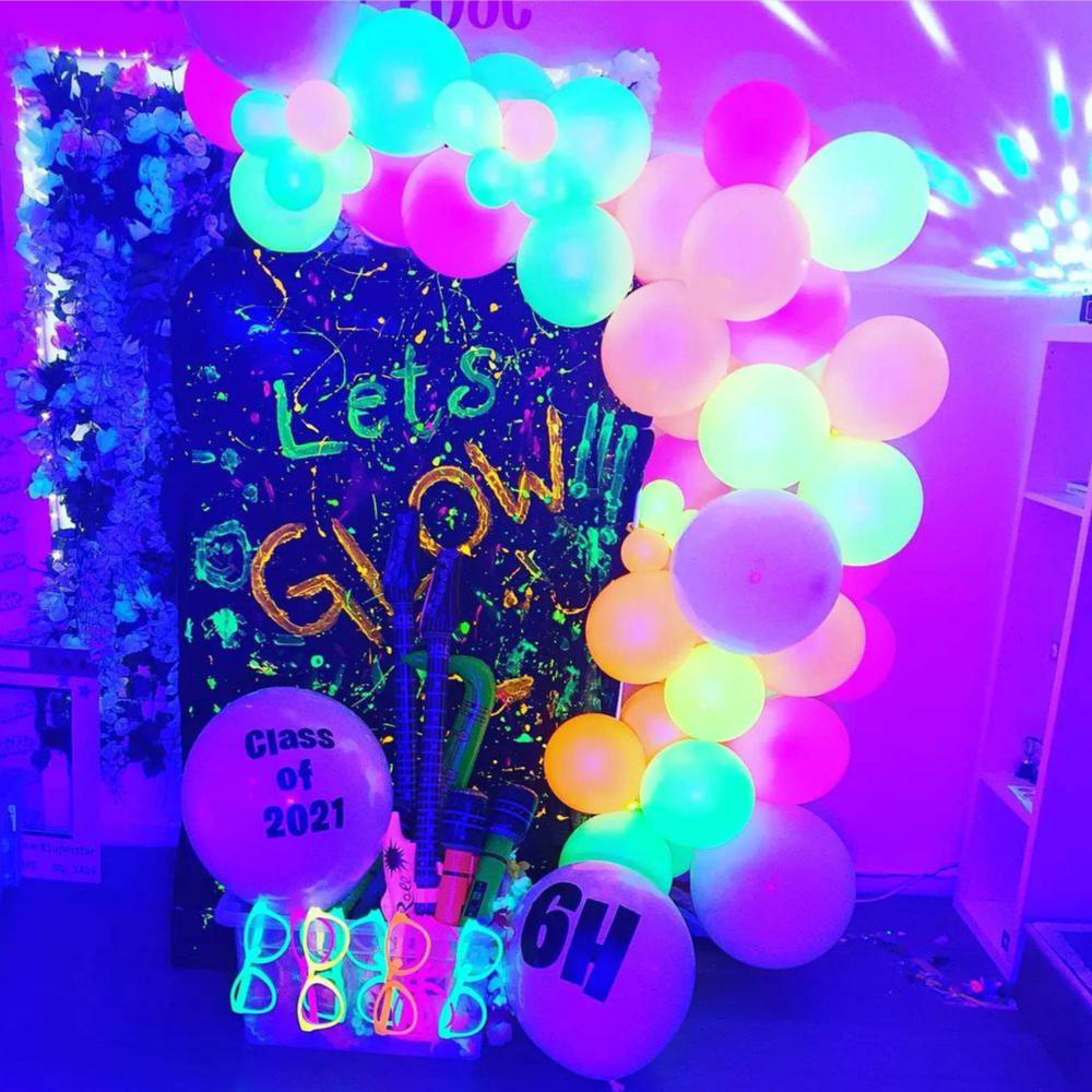 20/50Pcs Neon Happy Birthday Balloons 10inch UV Glow Balloons Blacklight Latex Globos Kids Baby Shower Birthday Party Decoration