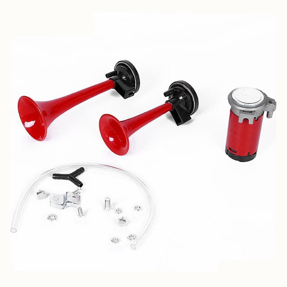 DC 12V Universal Air Hoorn 135db Geluid Super Luid Trein Dual Trompet Air Horn met Compressor Kit voor Voertuigen vrachtwagens Boten Cars