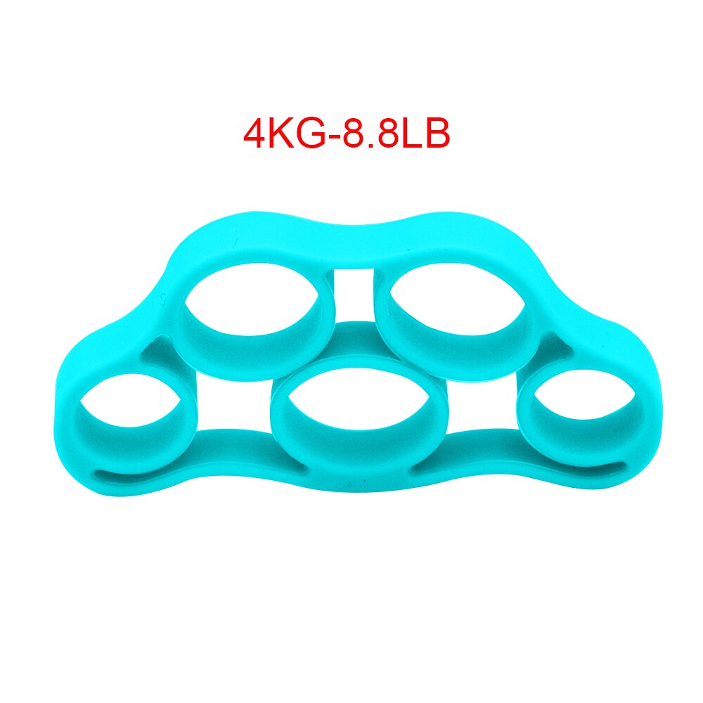 Hand Grip Strengthener 100 % Silicon Hand for Practice Finger Wrist Trainer Gym Guitar Simulator Piano Resistance Bands Fitness: Light Grey