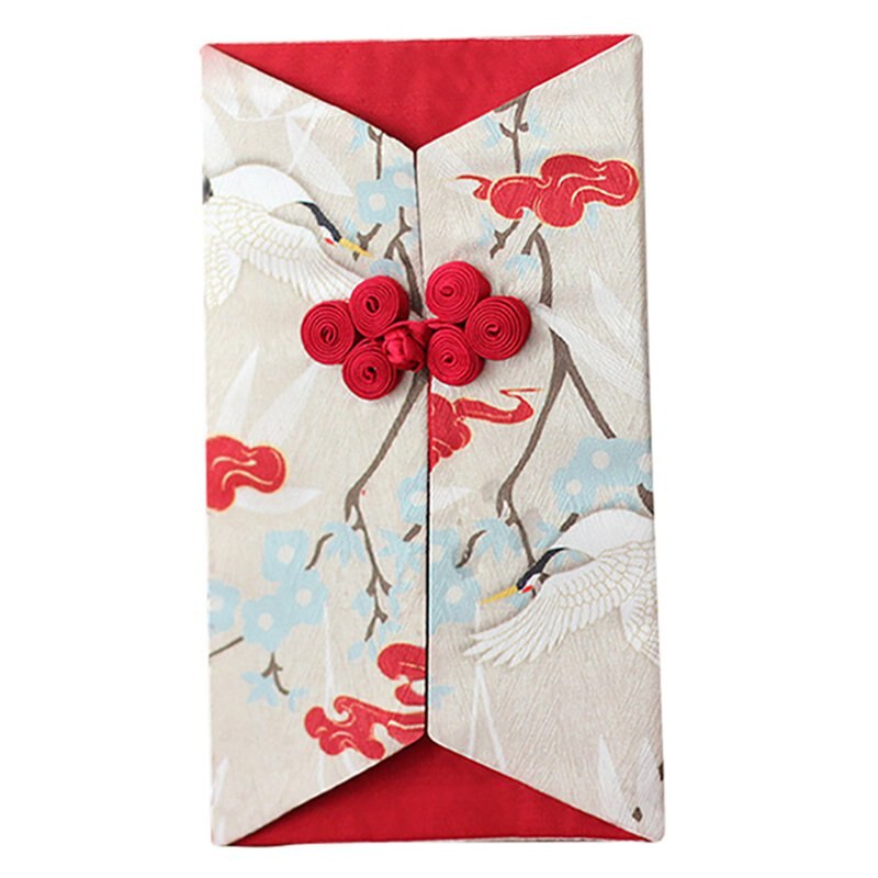 Chinese Style Red Envelope Year Red Envelope Fabric Red Envelope Disc Buckle Red Packet: W2