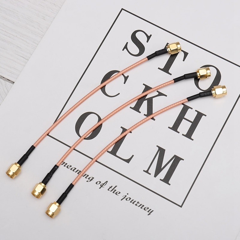 SMA Male To SMA Male Connector Pigtail Cable WIFI Router Extension RP SMA Male Switch RP-SMA Female Pigtail Cable RG316