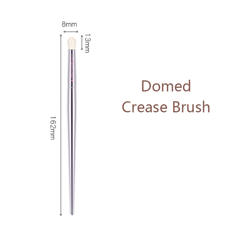 Argent pinceaux de maquillage entièrement fonctionnels de fond de teint poudre fard à joues surbrillance fard à paupières pinceaux de maquillage pour sourcils plats: Clair