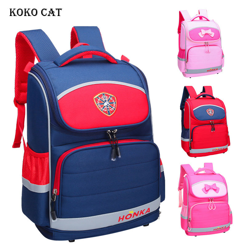 Enfants sacs d'école primaire filles sacoche sac à dos orthopédique imperméable à l'eau léger fardeau enfants Bookbags Mochila Infantil Escolares