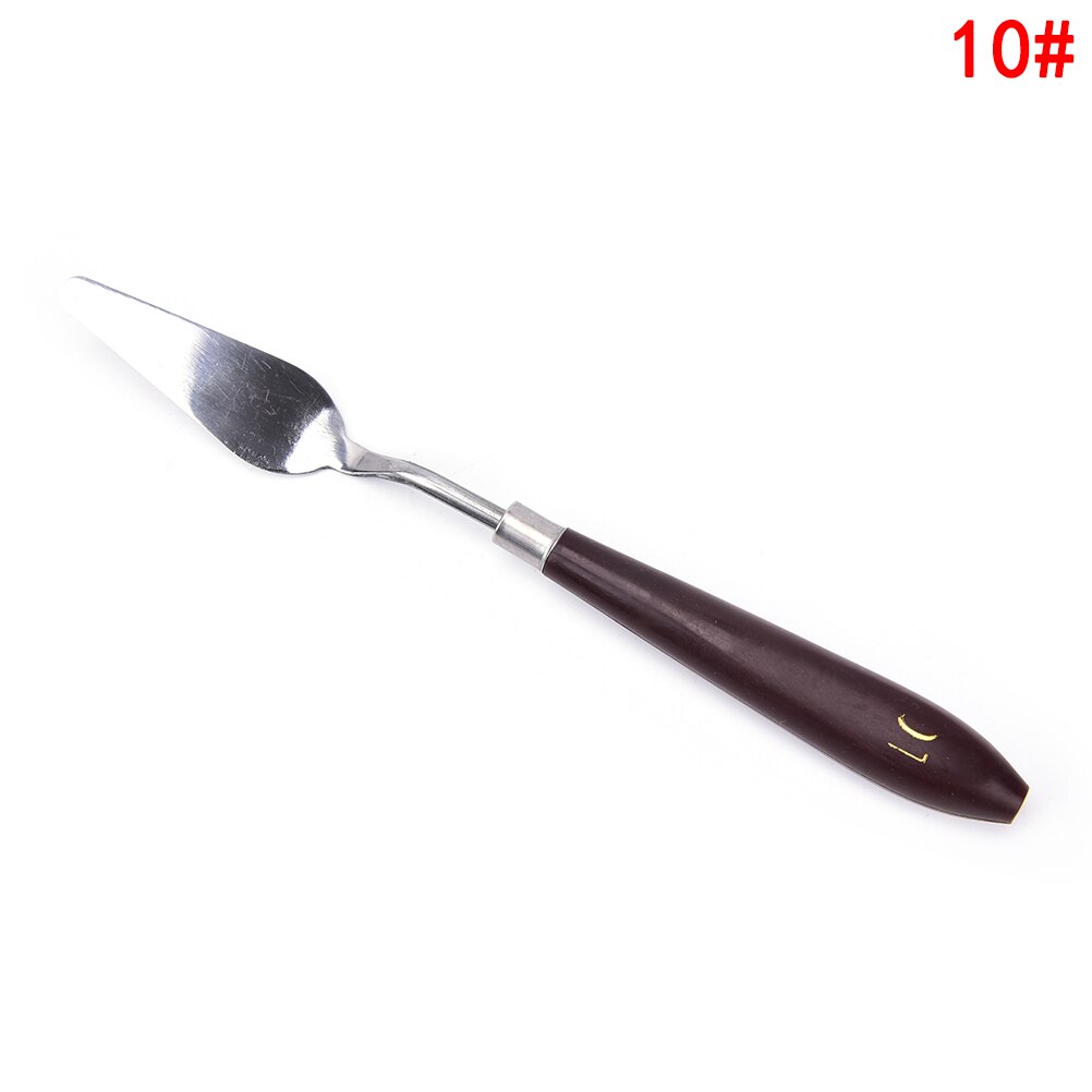 1 pièces inox peintures Palette grattoir spatule couteaux pour artiste huile Gouache peinture couteau lame outils: 10