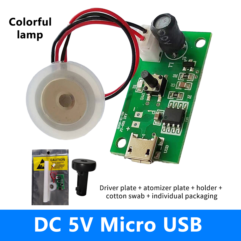 DC5V Ultrasone Spray Luchtbevochtiger Elektronische Verneveling Module Set Universele Bevochtigingsmodule TYPE-C: Bundle4