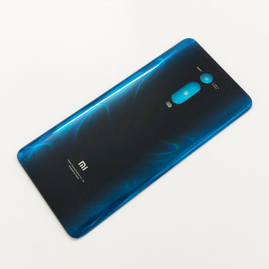 Original Battery Cover Back Glass Panel Rear Door Case For xiaomi Mi 9T Pro Battery Cover Back Cover with Lens Black Blue: Blue