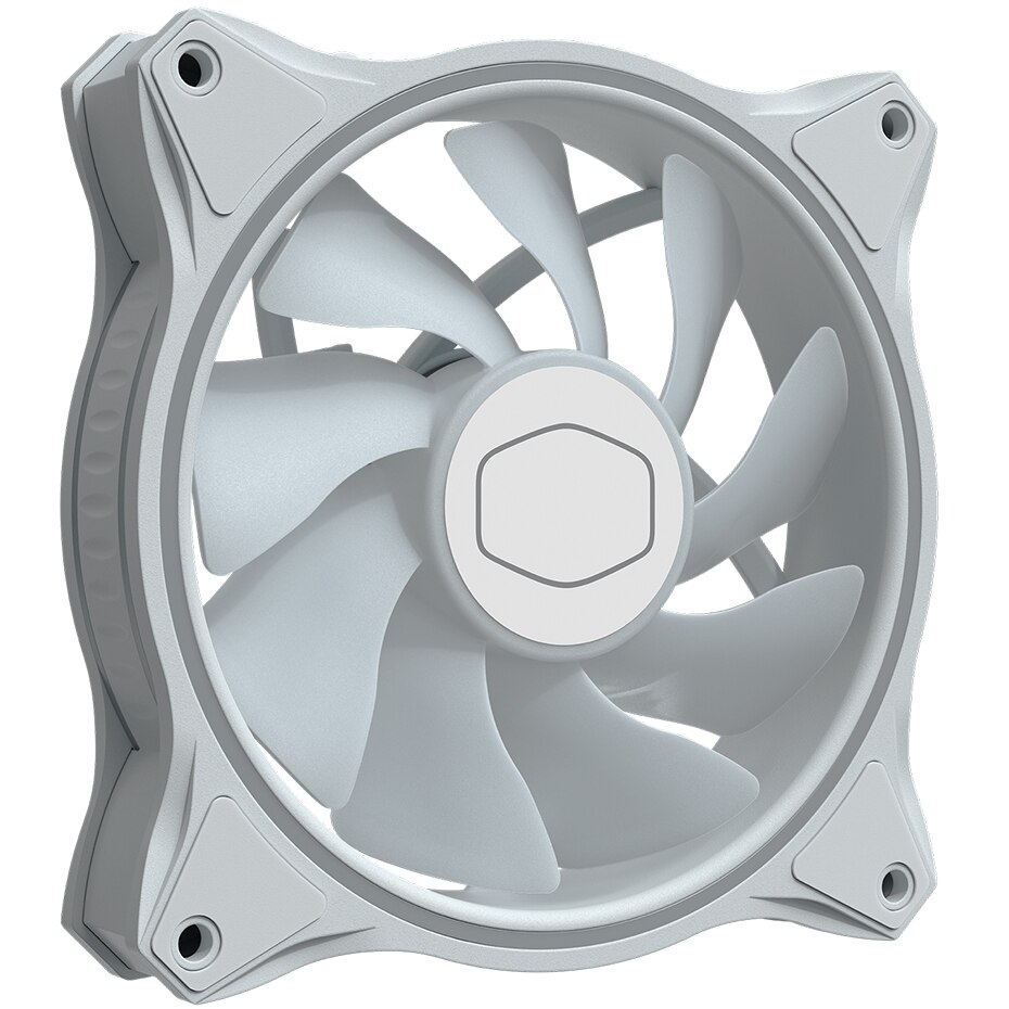Cooler master  mf120 halo 120mm computer kabinet køleventilator 5v/3 pin adresserbar rgb pwm stille blæser cpu køler udskift blæser