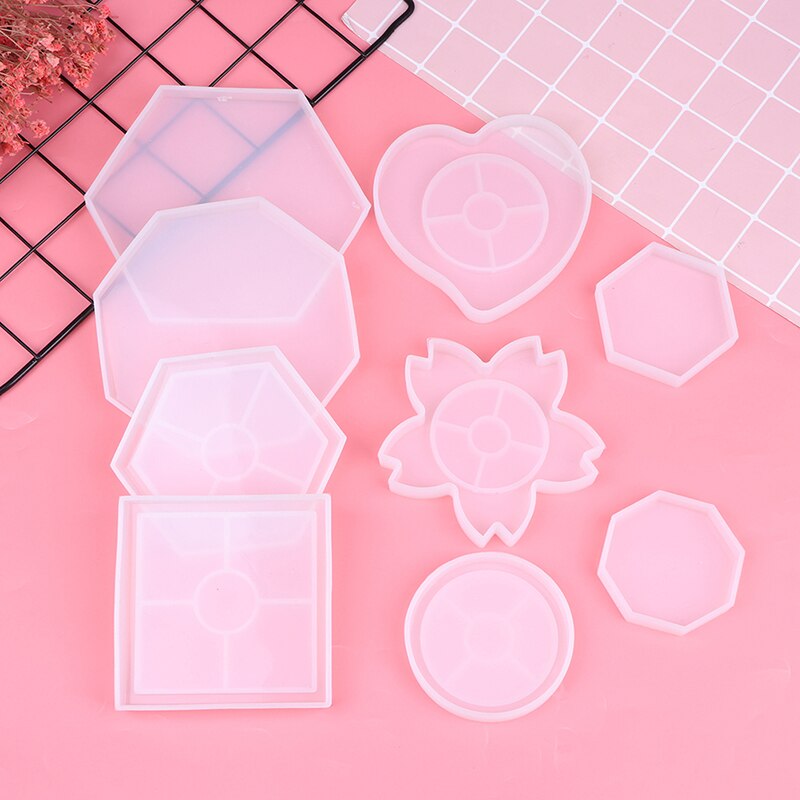 Silikoneform diy bord sæt form gips aromaterapi bil dekoration skimmel