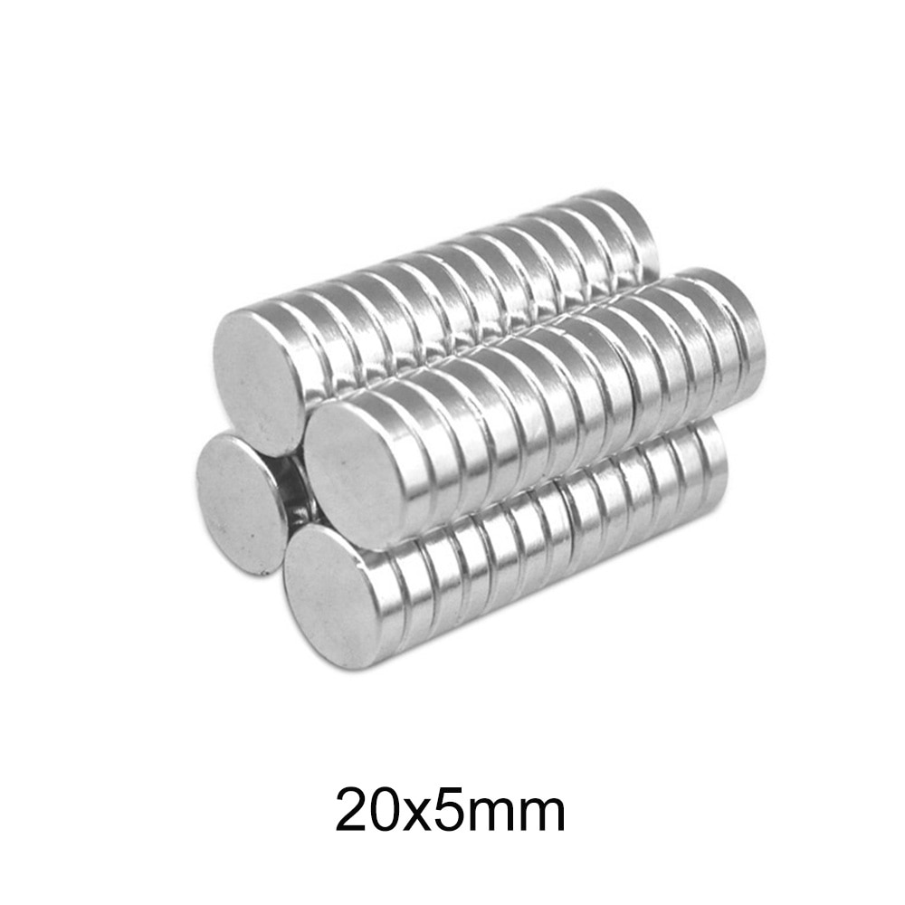 2 ~ 50 Stuks 20X5 Mm Krachtige Magnetische Zeldzame Aarde Neodymium Magneten 20Mm X 5 Mm Super sterke Disc Magneet 20X5 Mm Sterke Magneet 20*5 Mm