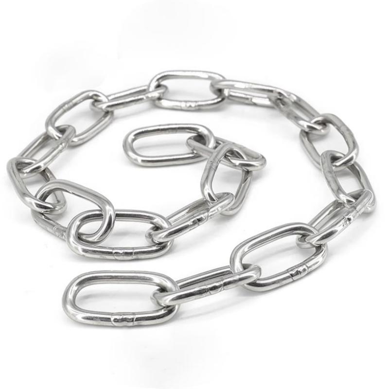 1Meter Roestvrij Stalen Kettingen Tuin Vangrail Kettingen Lifing Link Chain Swing Opknoping Keten Huisdier Trekkabel Doek Drooglijn