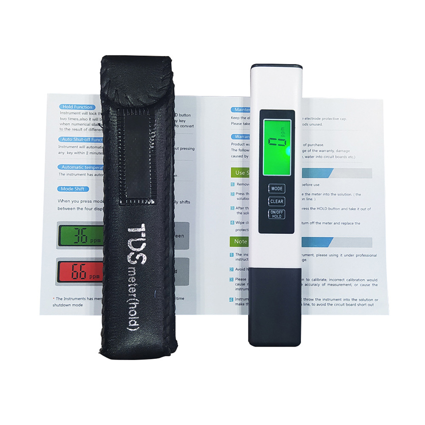 pH and TDS Meter Combo, Digital Water Tester, High Accuracy Pen Type pH Meter, 0-9999ppm, 3-in-1 TDS EC Temperature Meter