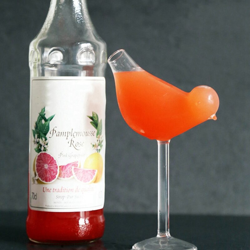 Bmby -150ml fågel form cocktail bägare glas personlighet molekylär rökt modellering glas fantasi vin bägare