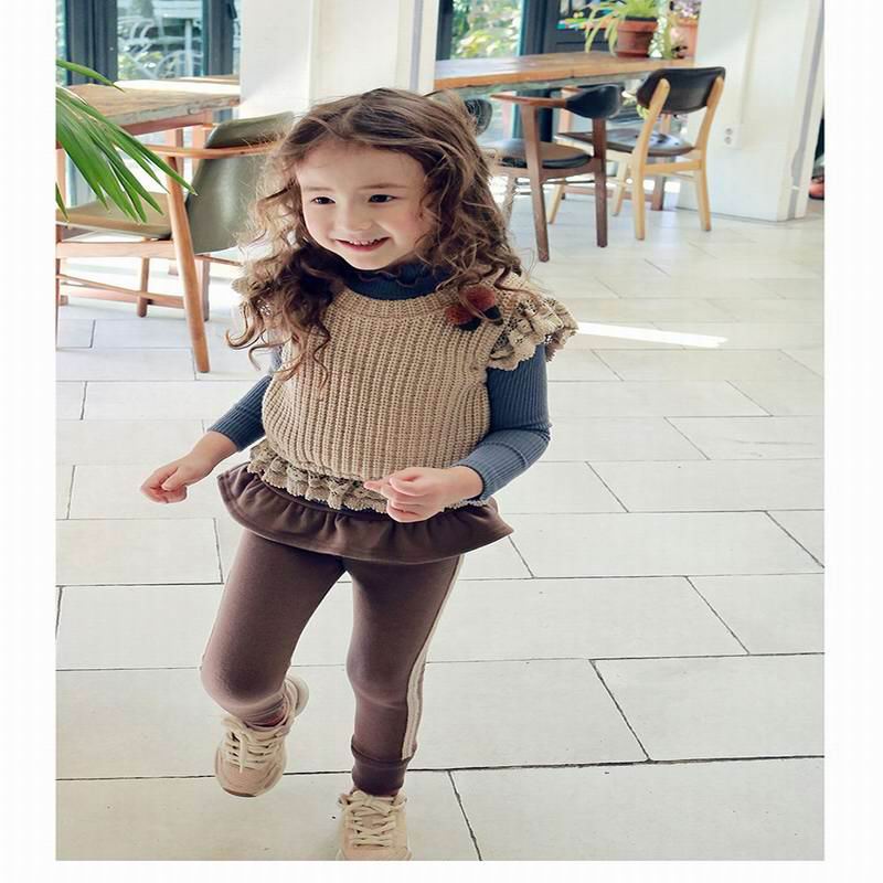 Pull tricoté en dentelle pour bébé fille, gilet, vêtements d'hiver, collection automne-hiver , E20592