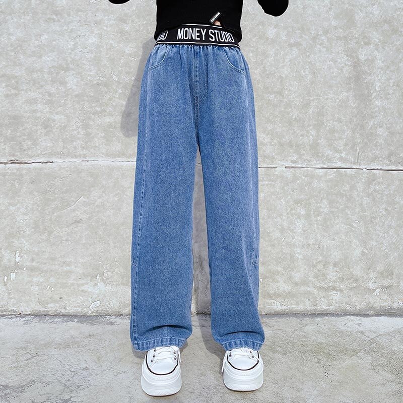 Jeans Girl Letter Pattern Kids Jeans Girls Casual Style Kid Jeans Spring Autumn Children's Clothes 6 8 10 12 14: 0298010-2 / 14