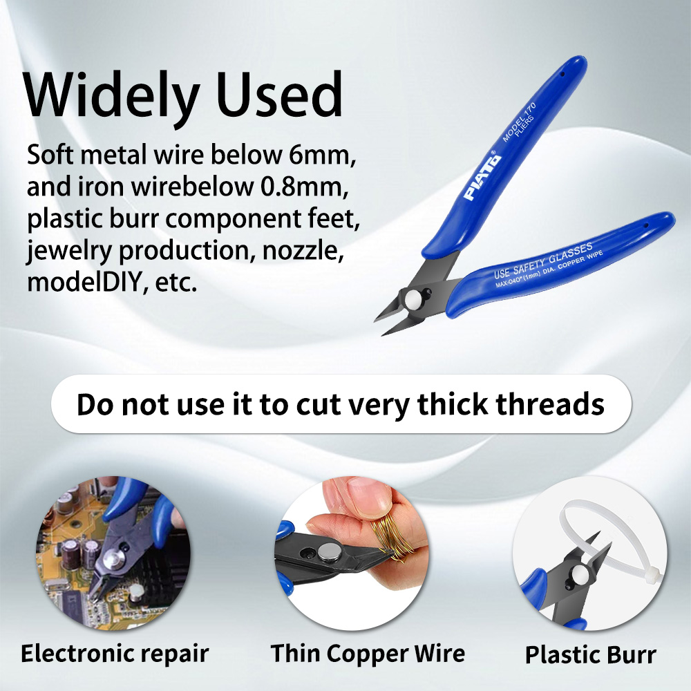 Electric Cleaner Side Cutter Multi-purpose DIY Electronic Diagonal Plier Side Cut Nipper Wire Cutter PLATO 170 3D Printer Parts
